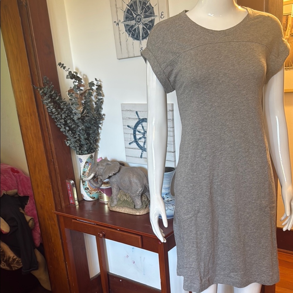 NWT Eddie Bauer size small Casual Gray Dress with pockets